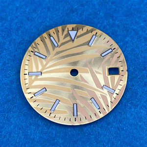 Quadrante da 28.5mm di lusso da uomo di bambù quadrante blu luminoso accessori parti per modifiche personalizzate per il movimento Seik NH35/4R/7S - Product Image 4