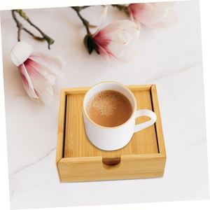 Posavasos Cuadrados de Bambú Ecológicos Personalizables, Diseño Moderno, Regalos Personalizados para el Hogar o Restaurantes - Product Image 4