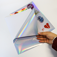Película adhesiva transparente de holograma superpuesta imprimible a prueba de agua, laminación holográfica, pegatinas A4, hoja de papel para impresora