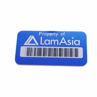 Etiquetas de Código de Barras de Aluminio Anodizado Personalizadas, Impresión por Serigrafía, Adhesivo 3M300, Ecológicas, para Uso en Exteriores
