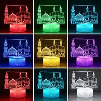 Lampe de chevet LED à télécommande, design moderne de camion, base ronde en acrylique, lumière blanc chaud/7 couleurs, vente chaude