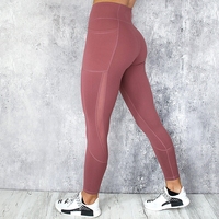 Leggings de sport pour femme à taille haute avec poches, effet ventre plat, extensibles dans les 4 sens, pour le yoga, prix usine OEM