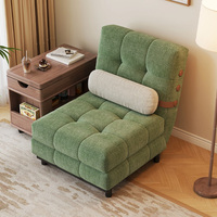 Konvertierbares Schlafsofa mit Verdicktem Chenille, Modulares Klappdesign, Ideal für Kleine Räume, Einzel-/Doppelschlafplatz