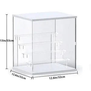 Custom counter top exhibition Acrylic transparent display cabinet showcase