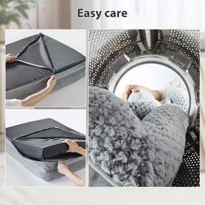 Funda de Almohada Impermeable Extraíble para Sofá, Cama para Perros con Base Antideslizante, Espuma Viscoelástica de Alta Densidad, Cama Ortopédica Grande para Perros - Product Image 5