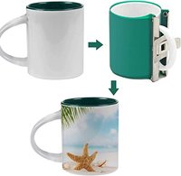 Manchon en silicone pour tasse à sublimation 3D, 11 OZ, avec pinces pour tasses