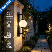 Applique murale d'extérieur en verre opale étanche avec ampoule lumineuse pour couloir de balcon de jardin Base en aluminium