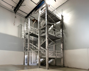 Escalera Metálica Industrial <span class=keywords><strong>de</strong></span> Acero Galvanizado con <span class=keywords><strong>Escaleras</strong></span> <span class=keywords><strong>de</strong></span> Escape <span class=keywords><strong>para</strong></span> Uso Exterior y en Villas - Product Image 5