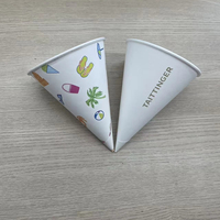 Manchon en papier conique jetable sur mesure pour cornets de crème glacée, qualité alimentaire, imperméable, emballage en tube, gobelet en papier pour crème glacée