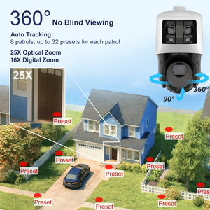 Caméra PTZ <span class=keywords><strong>Anpviz</strong></span> à double objectif TandemVu, zoom 25x, image panoramique IR 100m, liaison intelligente, protection périmétrique, détection IA, stock US - Product Image 3