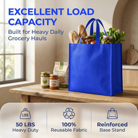 Sacs fourre-tout en vrac, sacs fourre-tout personnalisés avec logo imprimé sur mesure, sacs de courses non tissés, grands sacs de courses réutilisables, sacs cadeaux réutilisables