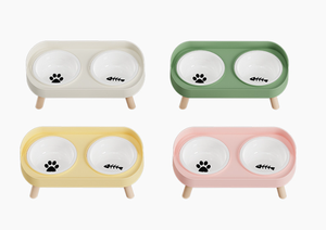 Nouveau design de bols doubles en céramique Bols à eau pour <span class=keywords><strong>chat</strong></span> Bol à eau pour animaux de compagnie motif <span class=keywords><strong>poisson</strong></span> - Product Image 6