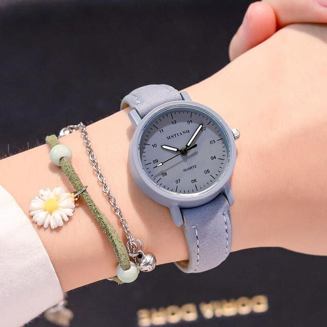 Women's Fashion Quartz Watch, Cheap Leather Strap, Alloy Glass Wholesale, Relogio Women's Design