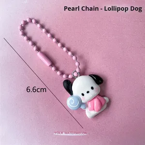 Cute Puppy Cartoon Plastic <b>Keychain</b> Pendant Sweet Girl Best Friend Gift Backpack Accessories and Jewelry-<b>Anime</b> Toys - Product Image 6