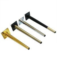WINSTAR Bestseller Goldene Chrom-Metall-Sofabeine Schräge Eisen-Möbelfüße für Wohnzimmer