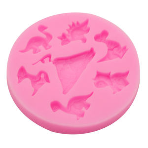 <span class=keywords><strong>Molde</strong></span> de Silicona para Decoración de Pasteles y Fondant, Forma Redonda 3D, 7 Variantes de Animales, Dinosaurios, Volcán, Gráficos, DIY - Product Image 3