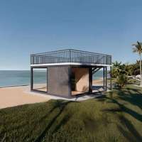 Maison préfabriquée mobile préfabriquée, toit en acier léger, 2, 3, 4, 5 chambres, 20 pieds, 40 pieds, maison conteneur portable, bureau