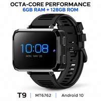 Montre connectée Android 4G T9 avec processeur MT6762, double caméra et 6 Go de RAM, 128 Go de stockage