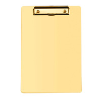 Pince à clip personnalisée de haute qualité en métal doré, pour adulte, A4, A5, A6, tableau, idéal pour les restaurants