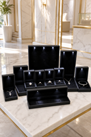 Boîte à bijoux LED de luxe, vente en gros en petites quantités, boîtes à bijoux LED pour la vente au détail, emballage de diamants, boîte à bijoux LED