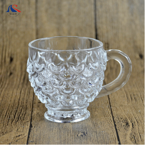 Mug à café à large ouverture <span class=keywords><strong>en</strong></span> verre transparent de 5 oz, style <span class=keywords><strong>arabe</strong></span> turc, avec motif <span class=keywords><strong>en</strong></span> relief, pour le petit-déjeuner, le lait, les flocons d'<span class=keywords><strong>avoine</strong></span> - Product Image 1