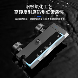 Shower Head Set Rectangle Modern Wall <b>Mounted</b> Top <b>Spray</b> With Digital Display For Bathroom Home Use - Product Image 4