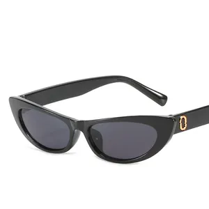 Küçük çerçeve Retro moda plastik UV 400 PC güneş gözlüğü açık UV koruma ucuz güneş gözlüğü toptan