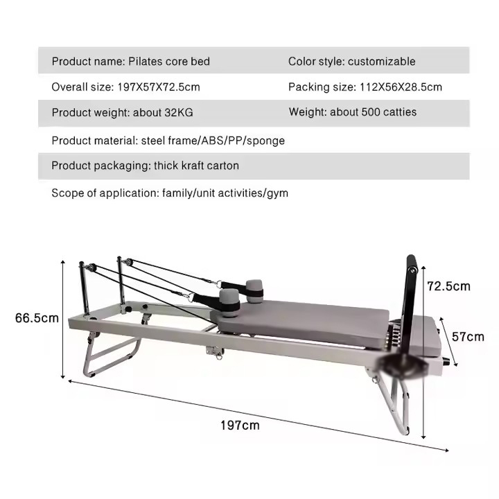 High-Quality Pilates Reformer Machine – Professional Pilates Fitness Equipment for Home Gym, Studio, Core Strength & Full Body Workouts - View 2