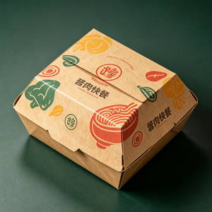 Scatole per Hamburger di Pollo Veloci, Confezioni per Patatine Fritte in Carta Kraft Usa e Getta, Scatole per Pollo Fritto in Carta Kraft, Imballaggi Alimentari Personalizzati - Product Image 1
