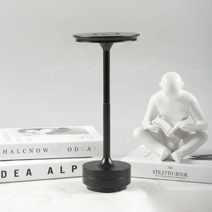 Lampe de table rechargeable en métal, LED tactile à intensité variable, sans fil, lumière d'ambiance nocturne pour bar, restaurant, chambre, hôtel, décoration - Product Image 4