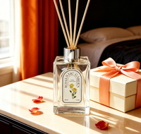 Grand flacon de diffuseur d'aromathérapie florale, coffret cadeau d'huiles essentielles sans flamme, parfum haut de gamme et longue durée.