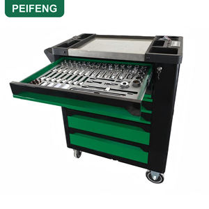 Ensemble d'outils avec armoire verte à 7 tiroirs, coffret à outils mobile personnalisable, 700 pièces, ensemble d'outils en acier au chrome-vanadium - Product Image 2