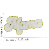 Patchs thermocollants 3D brodés de haute qualité pour enseignants, avec grand logo à paillettes et sequins en chenille, pour vêtements et vestes personnalisés, en gros