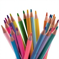 Crayons de couleur personnalisés non solubles, sans danger, pour enfants, ensemble de peinture Macarons 12/24 couleurs, impression