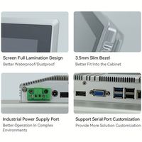 Ordenador industrial sin ventilador todo en uno con carcasa de metal personalizada TouchWo con PC integrado para gestión de fábrica