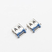 Platten richtung Kupfer legierung Shell Pcb USB 3.0 Typ c Typ Buchse Vertikale Buchse 180 Grad Positionen 9-poliger Stecker Jack Connector
