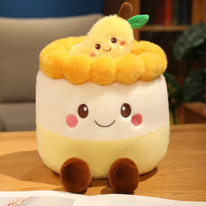 ตุ๊กตาเค้กวันเกิดน่ารัก ของเล่นตุ๊กตาผลไม้สอดไส้ ตุ๊กตาสตรอว์เบอร์รี มะม่วง บลูเบอร์รี ช็อกโกแลต สำหรับเด็ก - Product Image 6