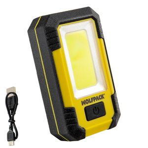 Linterna LED Profesional Compacta Recubierta de Goma con Batería Recargable, 500 Lúmenes, Función de Banco de Energía, Imán, Soporte y Gancho - Product Image 1