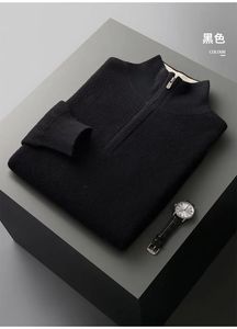 Maglione in Cashmere invernale <span class=keywords><strong>con</strong></span> logo personalizzato per uomo a maniche lunghe 100% <span class=keywords><strong>con</strong></span> collo alto in puro Cashmerehalf per Businesscasu - Product Image 3
