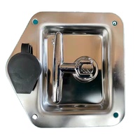 Poignée de porte encastrée avec palette pour boîte à outils de camion Loquets de verrouillage en acier inoxydable Matériau en fer zingué