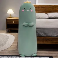 Coussin long en peluche en forme de canard, dinosaure, pingouin ou animal pour dormir
