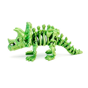 Figura articulada de esqueleto de Triceratops impresa en 3D con articulación de cuerno, juguete de escritorio flexible para destensar el estrés, regalo, producto superventas transfronterizo, para mayores de 7 años - Product Image 4