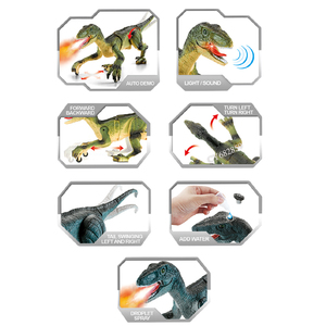 Nuevo Dinosaurio a Control Remoto, Dinosaurio RC Velociraptor, <span class=keywords><strong>Robot</strong></span> Caminante, Juguetes de Dinosaurio con Spray para Niños - Product Image 5