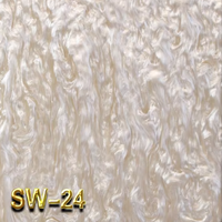 Plaque acrylique décorative PMMA moulée en marbre nacré blanc de 3 mm d'épaisseur, disponible pour la publicité, la pliage et la sculpture
