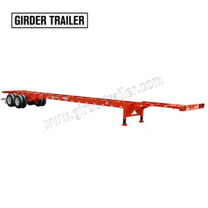 China Leverancier 2 Assen Zwanenhals 20 Ft 40 Voet Conex Skel Trailer Container Chassis Oplegger Te Koop