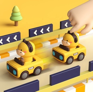 Jouets de <span class=keywords><strong>voiture</strong></span> animaux à pression de haute qualité, dessin animé, mignons, forme de girafe, vache, chèvre, véhicules jouets pour enfants - Product Image 4