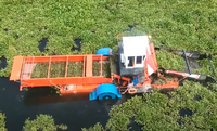 Bateau de nettoyage d'algues aquatiques économique, modèle KDHB-1000, à moteur diesel, construction en acier, équipement de nettoyage