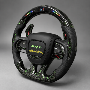 พวงมาลัยรถ Dodge Charger คาร์บอนไฟเบอร์ LED Hellcat สำหรับรถแข่งแบบกำหนดเอง พวงมาลัยสปอร์ต - Product Image 3