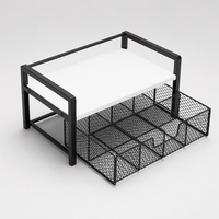 Boîte de rangement, tiroir de rangement pour sachets de thé, armoire multifonctionnelle pour service à thé, adaptée aux hôtels, bureaux, salles de thé, zones de camping