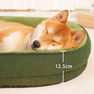 Роскошная ортопедическая лежанка для собак в современном стиле, плюшевая, моющаяся, прямоугольная, в виде пещеры, для крупных собак и кошек - Product Image 3